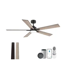 Yj617 Livory 60 Inch Smart Ceiling Fan With Lights Remote Control Via Alexa Google Voice A