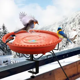 100w Lovppy 606267314951 Heated Bird Baths For Outdoors Winter Bath Water
