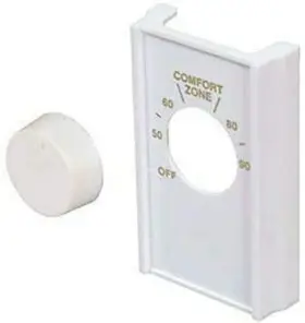 Lps Lowpricesupply 689227597342 White Single Pole Line Volt Thermostat Cover With Knob Set