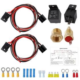 Lssyeux C607 Dual Electric Radiator Fan Relay Kit 12v 40amp Cooling Wiring Ki