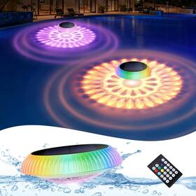 Lumllsaji 000656al260126um Floating Pool Lights Solar Powered 6.5 Inch With Remote 12 R
