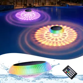 000656al260126um Lumllsaji Floating Pool Lights Solar Powered 6.5 Inch With Remote 12 R