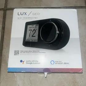 Lux 625079150014 Geo Wifi Programmable Smart Thermostat Black