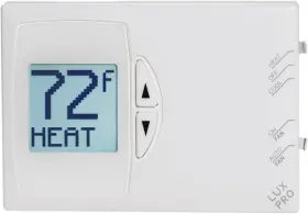 675-psd111 Lux Pro Psd111b Non-programmable Thermostat For Home Use 1 Heat Cool White