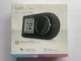 Geo-bl-003a Lux New In Box Geo Wifi Thermostat Black Alexa Google