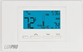 P621u-010 Lux Pro Programmable 5-1-1 Day Thermostat 2 Heat 1 Cool White
