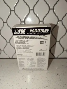 Psd010bf Lux.pro Luxpro Digital Heat Only Thermostat - New Open Box