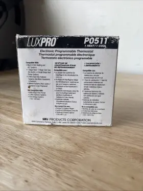 Psp511lc4441909 Lux.pro Luxpro P0511 1heat/1cool Programmable Thermostat New Open Box