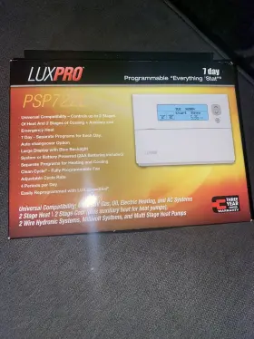 Psp722e Lux.pro Luxpro Thermostat Universal 2 Stage Heat Cool 7 Day Program