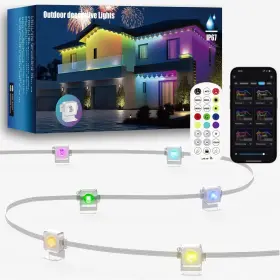 Tx1500u006 Lux Christmas Lights Indoor/outdoor Eternity String Ip67 Waterproof 66ft Rg