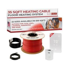 Luxheat 612477618970 35sqft Floor Heating Cable Kit - 120v Under Tile System