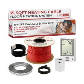 Luxheat 677355336308 35sqft Floor Heating Cable Kit - 120v Heated For Tile Hea