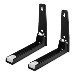 Lxfndzw 934373382521 Microwave Wall Mount Shelf Bracket Black Foldable And Space Saving Design Retr