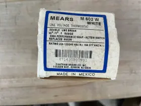 M602w Marley 671430301991 Nos M 602 W 602w White Line Voltage Thermostat 22a 120/240/277 Vac