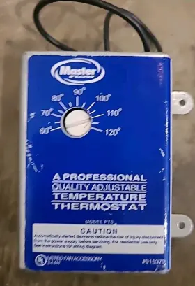 915379 Master Flow Manually Adjustable Thermostat Pt6 #915379 For Power Vent Single Spe