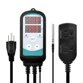 Matell 737300647504 Digital Temperature Controller Dual Controlled Outlet The