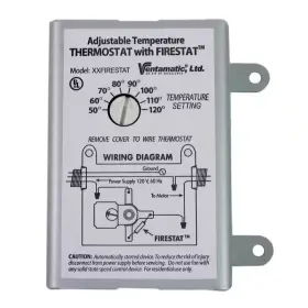 Maxx Air 705353601507 Adjustable Thermostat With Firestat For Power Attic And Exhaust Fans