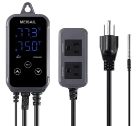 S10b Meisail Digital Temperature Controller 2-stage Outlet Heating And Cooling 10a