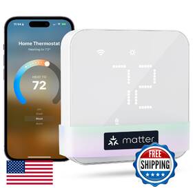 Meross B0d8sw5b2g Smart Wi-fi Thermostat For Home Works With Matter Alexa Apple