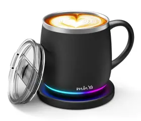 Min Ya 717658106003 Temperature Control Smart Mug 13.5 Oz 3 Mode Rgb Led Display Self Heating