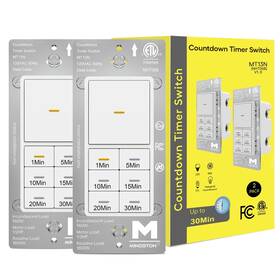 Minoston U-mt13n-2w Countdown Timer Switch 30 Min Wall Bath Fan For Bathro