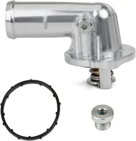 001-504alu Mitzone Upgrade Aluminum Thermostat Housing Assembly Compatible With Dodge Duran