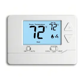 Miuputake 607607717166 Thermostat For Home Non-programmable Single-stage Systems 1 Heat / Cool Eas