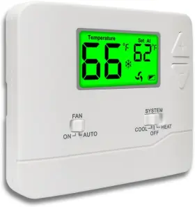 Stn601-green Miuputake Nonprogrammable Thermostat For House Digital Energy-saving Single-st