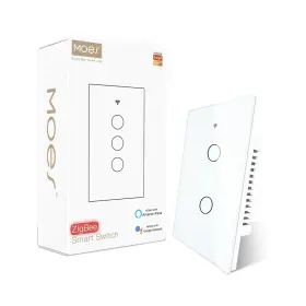 Zs-us2-ln-wh-ms Moes Zigbee Smart Switch 2 Gang Touch Light No Neutral Required