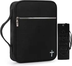 Mwc-126-bk Montana West Bible Covers For Women Men With Leather Bookmark Book Case Protective