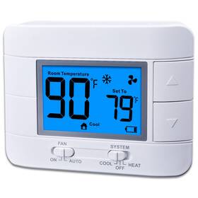 Mroinge B0cdc2zfz2 Non-programmable Thermostat Single Stage 1h/1c With Room Temperature Display
