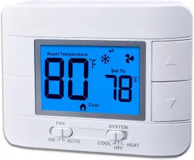 M711 Mroinge Non-programmable Thermostat For Home -single Stage 2h/2c With Room Temp/humidity