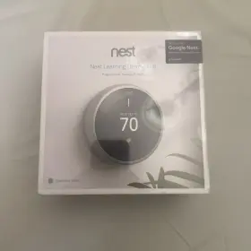 1909rs6 Nest Learning Thermostat 3rd Gen Stainless Steel Wifi Alexa Compatible