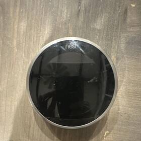 Nest 590f1l Programmable Round Smart Thermostat Dial Wi-fi Wireless Black Silver