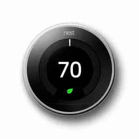 T3019us Nest Google Learning Programmable 3rd Gen Thermostat Polished Steel - Good