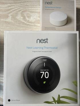 Nest T3036us Learning Thermostat 3rd Gen With Temperature Sensor