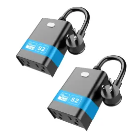1-zw97m-2 New One 2 Pack Zwave Outdoor Smart Plug - 700 Series With Dual Out