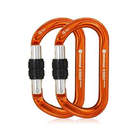 Newdoar Pyc04-olm02-orange-2 25kn Ce&uiaa Certified Climbing Carabiner Professional O-shape Heavy