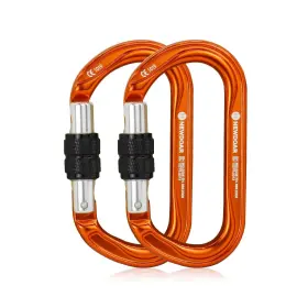 Pyc04-olm02-orange-2 Newdoar 25kn Ce&uiaa Certified Climbing Carabiner Professional O-shape Heavy