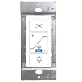 Nexete Jf068-wifi Smart Wi-fi Ceiling Fan Control And Dimmer Wall Switch 2.4ghz Single Pole Wi-f