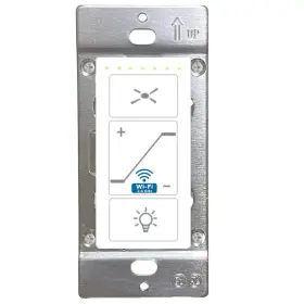 Jf068-wifi Nexete Smart Wi-fi Ceiling Fan Control And Dimmer Wall Switch 2.4ghz Single Pole Wi-f