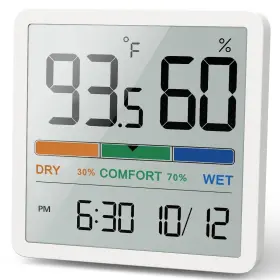 5253t-w Noklead Hygrometer Indoor Thermometer Desktop Digital With Tempe