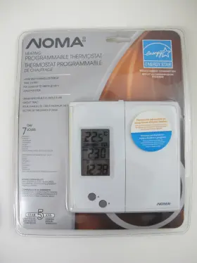 Noma 836637008092 Programmable 7 Day Thermostat Heating Cooling Digital Monitor Energy Star