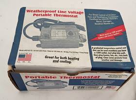Nuarms 16110 New Portable Thermostat Weatherproof Line Voltage Kkontrol Model Kp