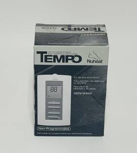 Nuheat 620713001400 Tempo Non-programmable Floor Warming Thermostat - New