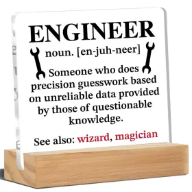 Ay01139 Nurawo Engineer Definition Acrylic Desk Sign 4 X Inches - Modern Love Eng