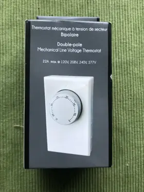 Otl222 Ouellet 625262770968 Mechanical Line Voltage Thermostat 240v White Double-pole