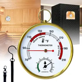 Outa-151 Outapex Sauna Thermometer Fahrenheit And Hygrometer 2026 Upgraded Lanyard-mounted For