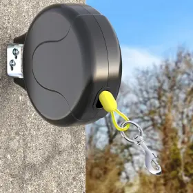 Tp-000 Pawstation 30ft Wall Mount Retractable Dog Tie Out Cable - 180 Swivel And 360 Tan