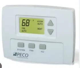 Ta-170-001 Peco Ta170 Fan Coil Thermostat 120-277 Vac Line Voltage Astronics
